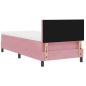Preview: Boxspringbett mit Matratze Rosa 100x200 cm Samt