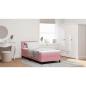 Preview: Boxspringbett mit Matratze Rosa 100x200 cm Samt