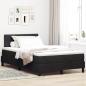 Preview: Boxspringbett mit Matratze Schwarz Samt