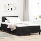 Preview: Boxspringbett mit Matratze Schwarz Samt