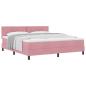 Preview: Boxspringbett mit Matratze Rosa Samt