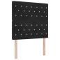 Preview: Boxspringbett mit Matratze Schwarz Samt
