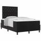 Preview: Boxspringbett mit Matratze Schwarz Samt