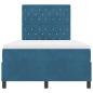 Preview: Boxspringbett mit Matratze Dunkelblau 120x200 cm Samt
