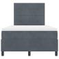 Preview: Boxspringbett mit Kopfteil Dunkelgrau 120 x 190 cm Samt