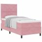 Preview: Boxspringbett mit Matratze Rosa 100x200 cm Samt