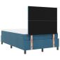 Preview: Boxspringbett mit Matratze Dunkelblau 120x200 cm Samt
