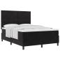 Preview: Boxspringbett mit Matratze Schwarz 140x190 cm Samt