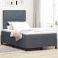 Preview: ARDEBO.de - LED Boxspringbett mit Matratze Dunkelgrau 120x190 cm Samt