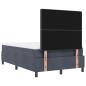 Preview: Boxspringbett mit Matratze & Bank Dunkelgrau 120x190 cm Samt