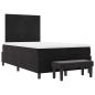 Preview: Boxspringbett mit Matratze & Bank Schwarz 120x190 cm Samt