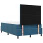 Preview: Boxspringbett mit Matratze & Bank Dunkelblau 120x200 cm Samt