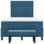 Preview: Boxspringbett mit Matratze & Bank Dunkelblau 120x200 cm Samt