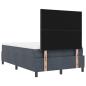 Preview: Boxspringbett mit Matratze & Bank Dunkelgrau 120x190 cm Samt