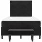 Preview: Boxspringbett mit Matratze & Bank Schwarz 120x190 cm Samt