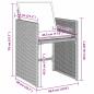 Preview: 5-teiliges Garten Esstisch Set mit Polstern Hellgrau Poly-Rattan