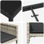 Preview: 5-teilige Garten-Essgruppe mit Kissen Hellgraues Poly-Rattan