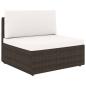 Preview: 6-tlg. Garten-Lounge-Set mit Kissen Braun Poly Rattan