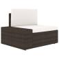 Preview: 6-tlg. Garten-Lounge-Set mit Kissen Braun Poly Rattan