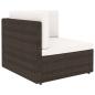 Preview: 6-tlg. Garten-Lounge-Set mit Kissen Braun Poly Rattan
