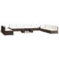 Preview: ARDEBO.de - 10-tlg. Garten-Lounge-Set Poly Rattan Braun