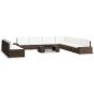 Preview: 10-tlg. Garten-Lounge-Set Poly Rattan Braun