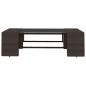 Preview: 9-tlg. Garten-Lounge-Set mit Kissen Braun Poly Rattan