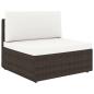 Preview: 9-tlg. Garten-Lounge-Set mit Kissen Braun Poly Rattan