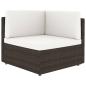 Preview: 9-tlg. Garten-Lounge-Set mit Kissen Braun Poly Rattan