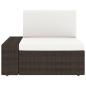 Preview: 9-tlg. Garten-Lounge-Set mit Kissen Braun Poly Rattan
