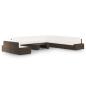 Preview: ARDEBO.de - 10-tlg. Garten-Lounge-Set mit Kissen Braun Poly Rattan