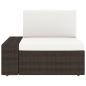 Preview: 10-tlg. Garten-Lounge-Set mit Kissen Braun Poly Rattan