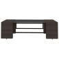 Preview: 10-tlg. Garten-Lounge-Set mit Kissen Braun Poly Rattan