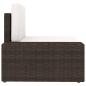 Preview: 5-tlg. Garten-Lounge-Set mit Kissen Braun Poly Rattan