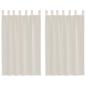 Preview: Voile Vorhänge mit Lasche 2 Stk. Creme