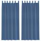 Preview: Voile Vorhänge mit Schlaufen 2 Stk. Königsblau 140x225 cm
