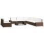 Preview: 9-tlg. Garten-Lounge-Set Poly Rattan Braun
