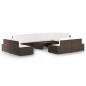 Preview: ARDEBO.de - 10-tlg. Garten-Lounge-Set mit Kissen Braun Poly Rattan
