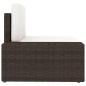 Preview: 11-tlg. Garten-Lounge-Set mit Kissen Braun Poly Rattan