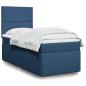 Preview: ARDEBO.de - Boxspringbett mit Matratze Blau 90x190 cm Stoff