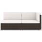 Preview: Modulares 2-Sitzer-Sofa Poly Rattan Braun