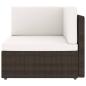 Preview: Modulares 2-Sitzer-Sofa Poly Rattan Braun