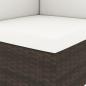 Preview: Modulares 2-Sitzer-Sofa Poly Rattan Braun