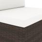 Preview: Modulares 2-Sitzer-Sofa Poly Rattan Braun