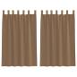 Preview: Voile Vorhänge mit Schlaufen 2 Stk. Hellbraun 140x175 cm