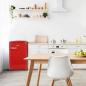 Preview: DOMO DO91703R Stand Retro Kühlschrank mit Gefrierfach, 54,5 cm breit, 120 L, rot