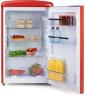 Preview: DOMO DO91703R Stand Retro Kühlschrank mit Gefrierfach, 54,5 cm breit, 120 L, rot