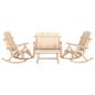 Preview: ARDEBO.de - 4-tlg. Garten-Lounge-Set Massivholz Fichte
