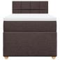 Preview: Boxspringbett mit Matratze Dunkelbraun 90x190 cm Stoff