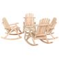 Preview: ARDEBO.de - 5-tlg. Garten-Lounge-Set Massivholz Fichte